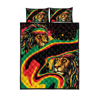 Rastafarian Lion Proud of Jamaica Quilt Bed Set Reggae My Soul - Wonder Print Shop