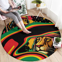 Rastafarian Lion Proud of Jamaica Round Carpet Reggae My Soul