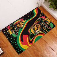 Rastafarian Lion Proud of Jamaica Rubber Doormat Reggae My Soul - Wonder Print Shop