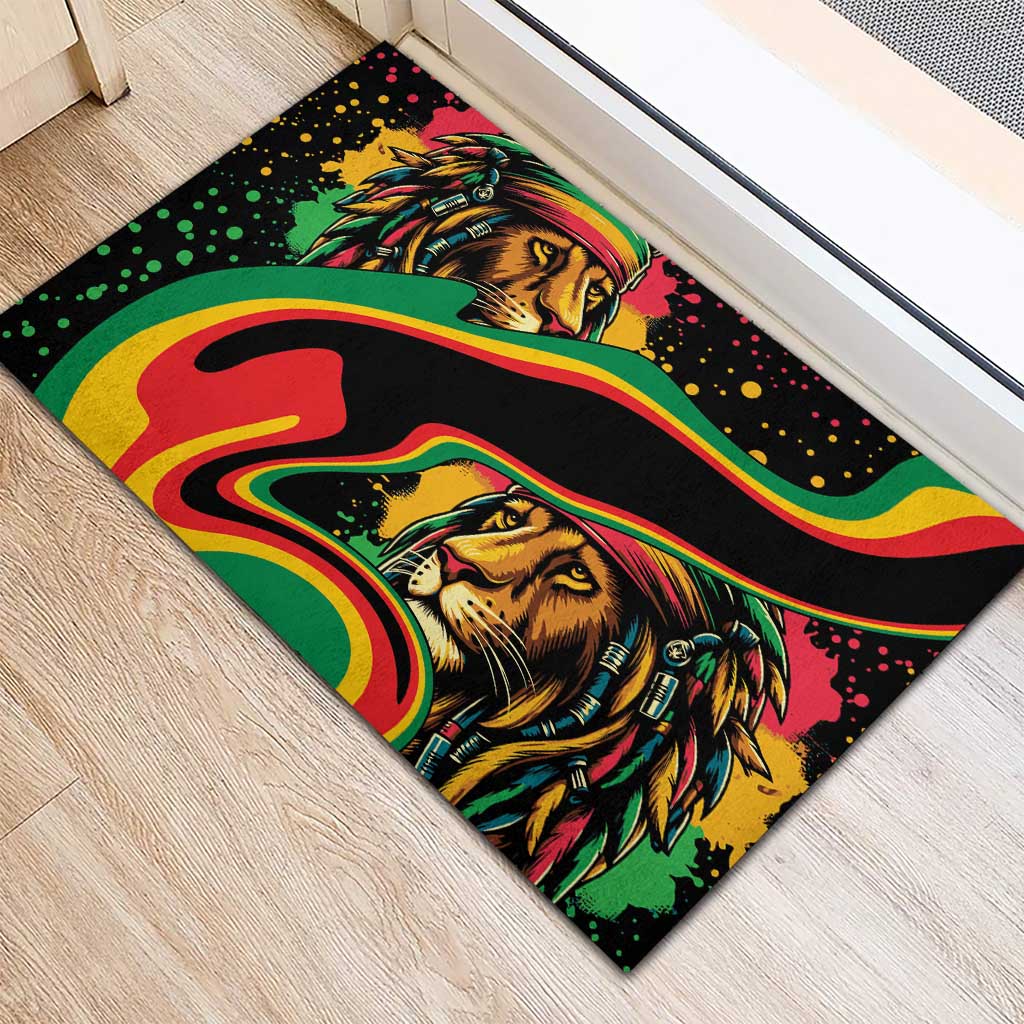 Rastafarian Lion Proud of Jamaica Rubber Doormat Reggae My Soul - Wonder Print Shop