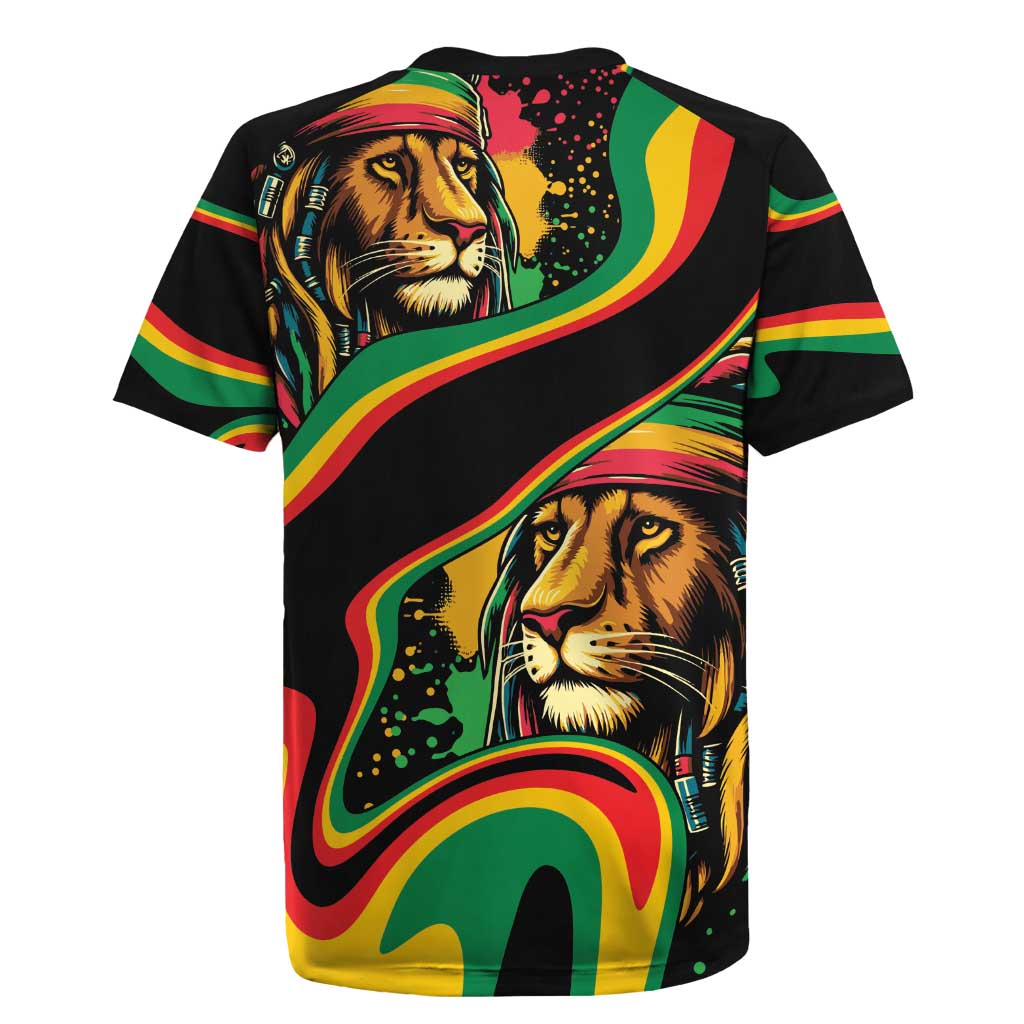 Rastafarian Lion Proud of Jamaica Rugby Jersey Reggae My Soul - Wonder Print Shop