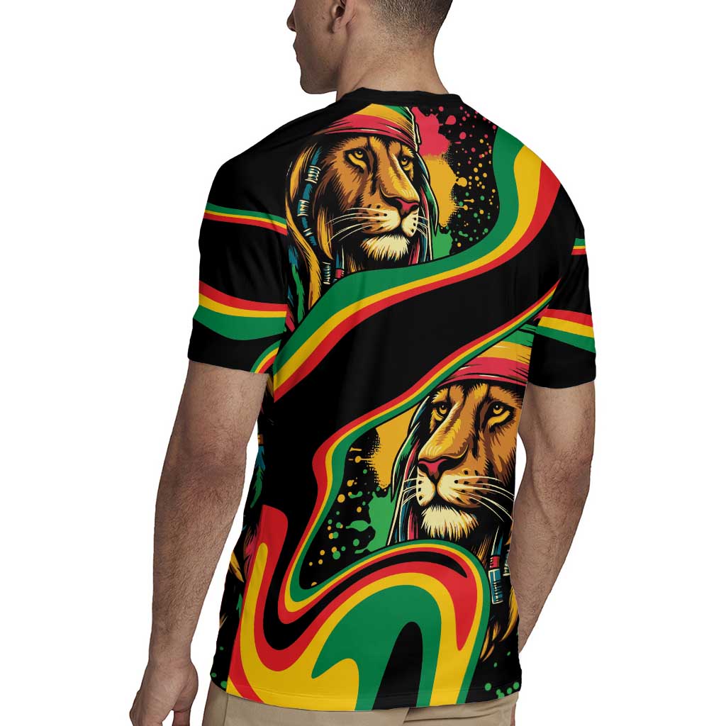Rastafarian Lion Proud of Jamaica Rugby Jersey Reggae My Soul - Wonder Print Shop