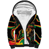 Rastafarian Lion Proud of Jamaica Sherpa Hoodie Reggae My Soul - Wonder Print Shop