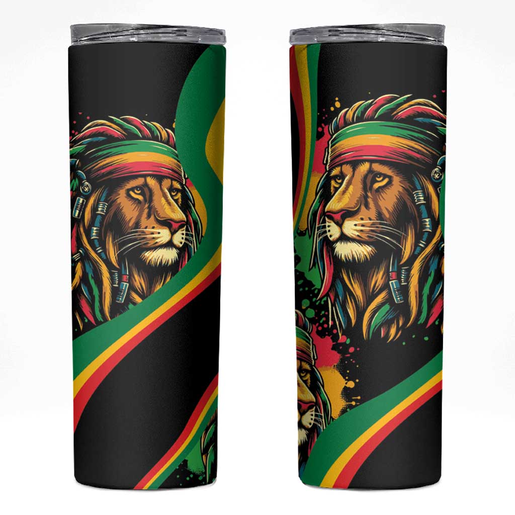 Rastafarian Lion Proud of Jamaica Skinny Tumbler Reggae My Soul - Wonder Print Shop