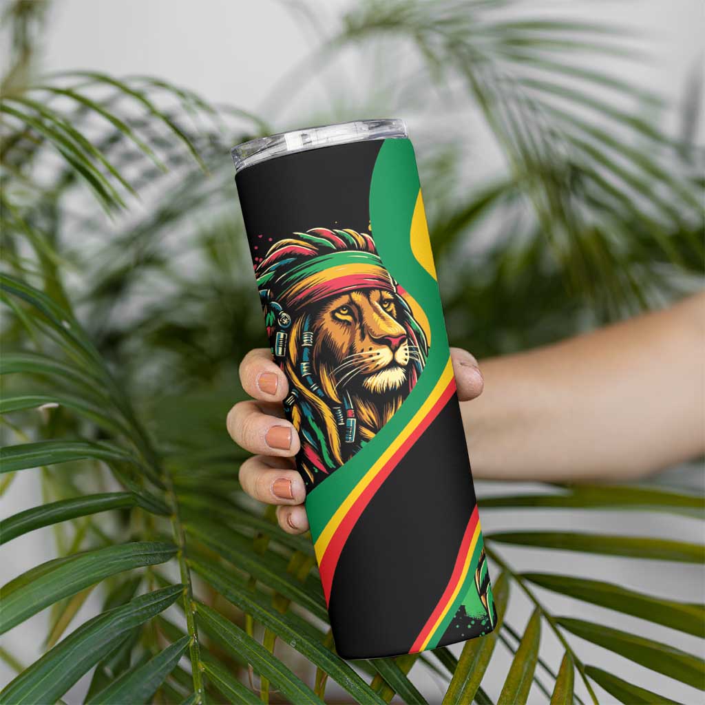 Rastafarian Lion Proud of Jamaica Skinny Tumbler Reggae My Soul - Wonder Print Shop