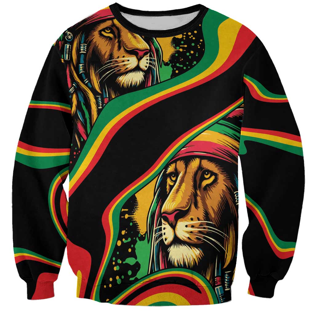 Rastafarian Lion Proud of Jamaica Sweatshirt Reggae My Soul - Wonder Print Shop