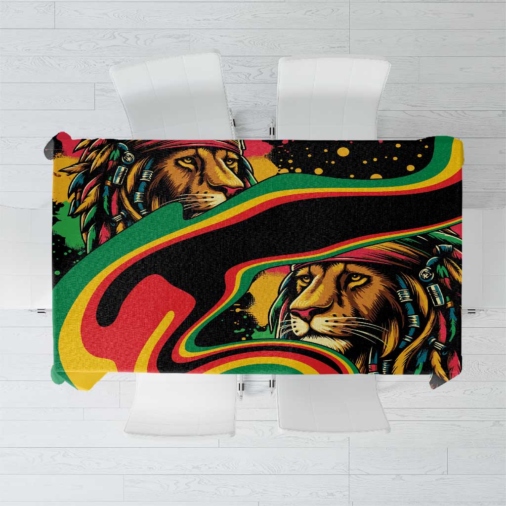Rastafarian Lion Proud of Jamaica Tablecloth Reggae My Soul - Wonder Print Shop