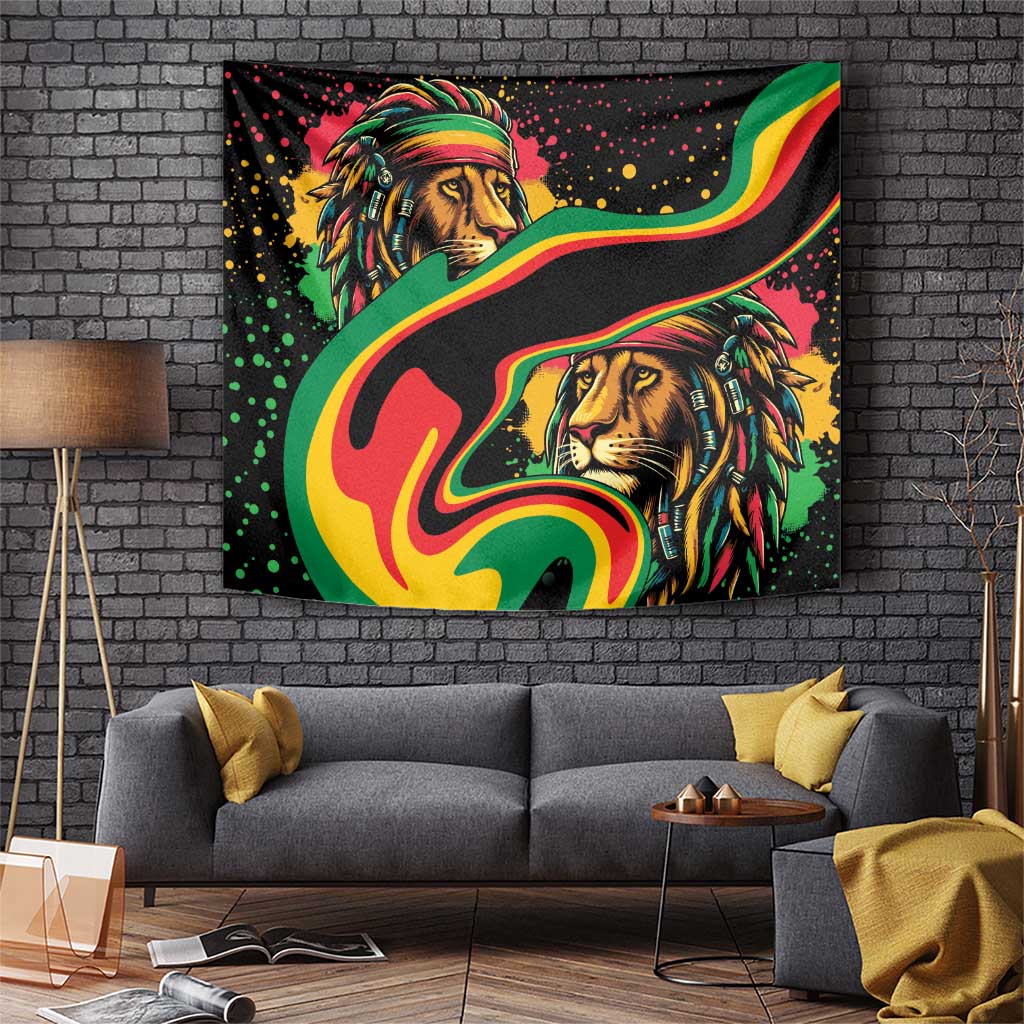 Rastafarian Lion Proud of Jamaica Tapestry Reggae My Soul - Wonder Print Shop