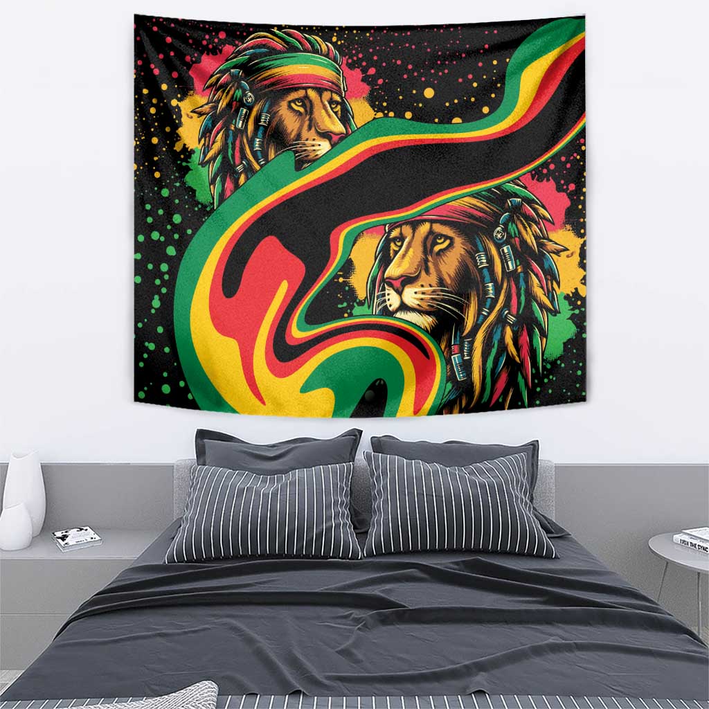 Rastafarian Lion Proud of Jamaica Tapestry Reggae My Soul - Wonder Print Shop