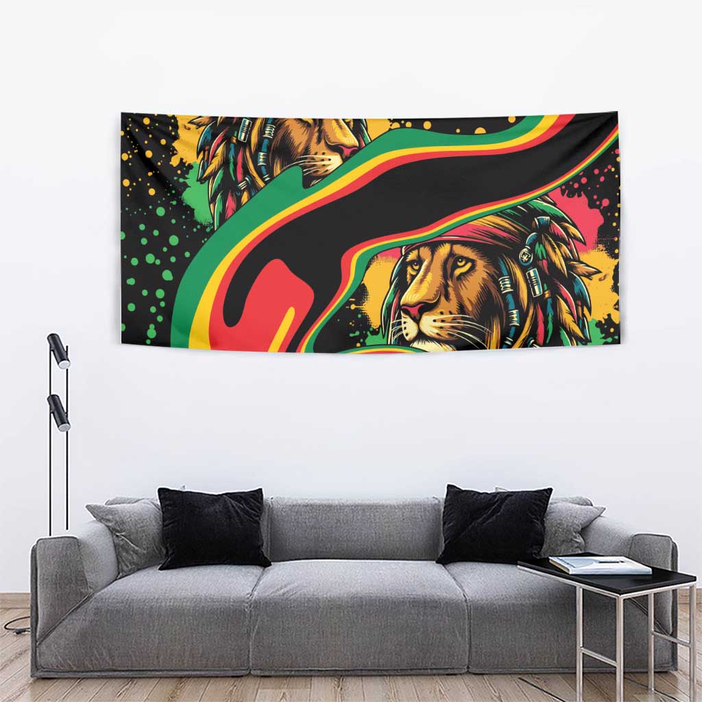 Rastafarian Lion Proud of Jamaica Tapestry Reggae My Soul - Wonder Print Shop