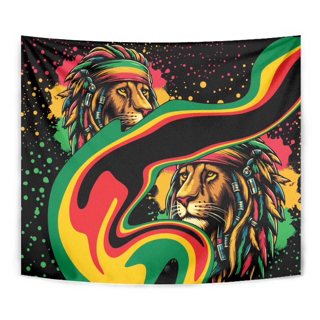 Rastafarian Lion Proud of Jamaica Tapestry Reggae My Soul - Wonder Print Shop
