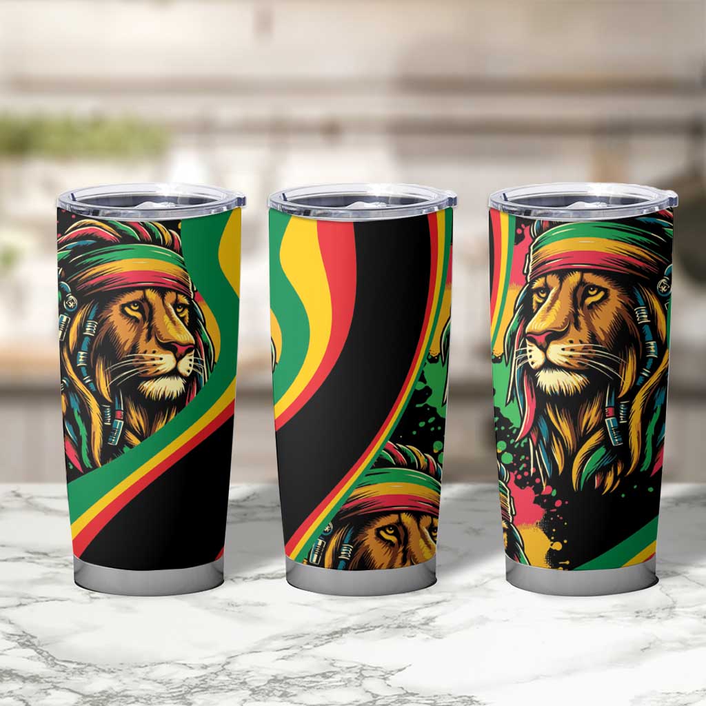 Rastafarian Lion Proud of Jamaica Tumbler Cup Reggae My Soul - Wonder Print Shop