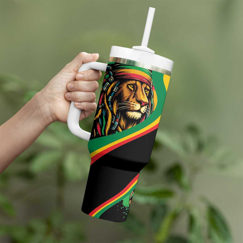 Rastafarian Lion Proud of Jamaica Tumbler With Handle Reggae My Soul - Wonder Print Shop