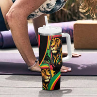 Rastafarian Lion Proud of Jamaica Tumbler With Handle Reggae My Soul - Wonder Print Shop