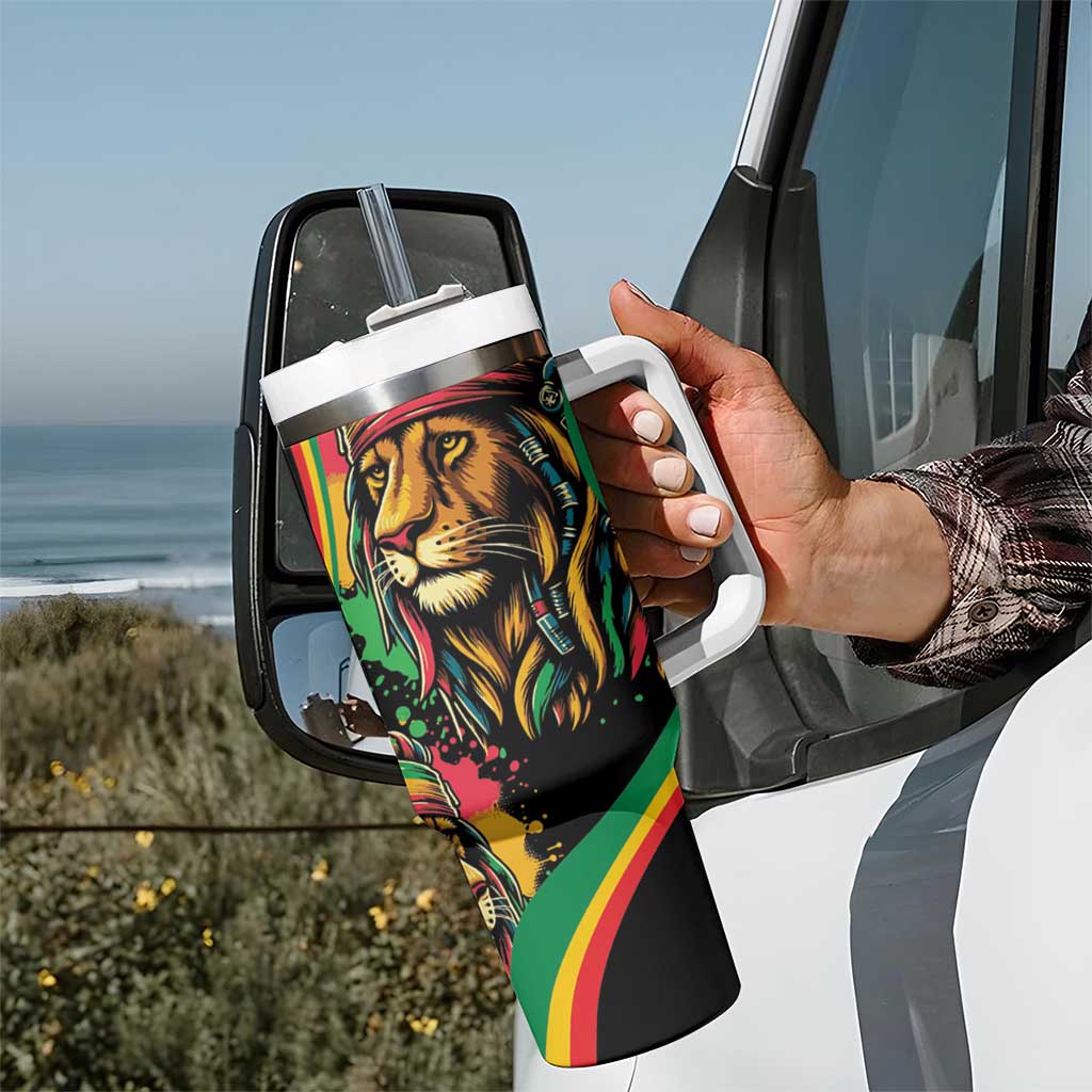 Rastafarian Lion Proud of Jamaica Tumbler With Handle Reggae My Soul - Wonder Print Shop