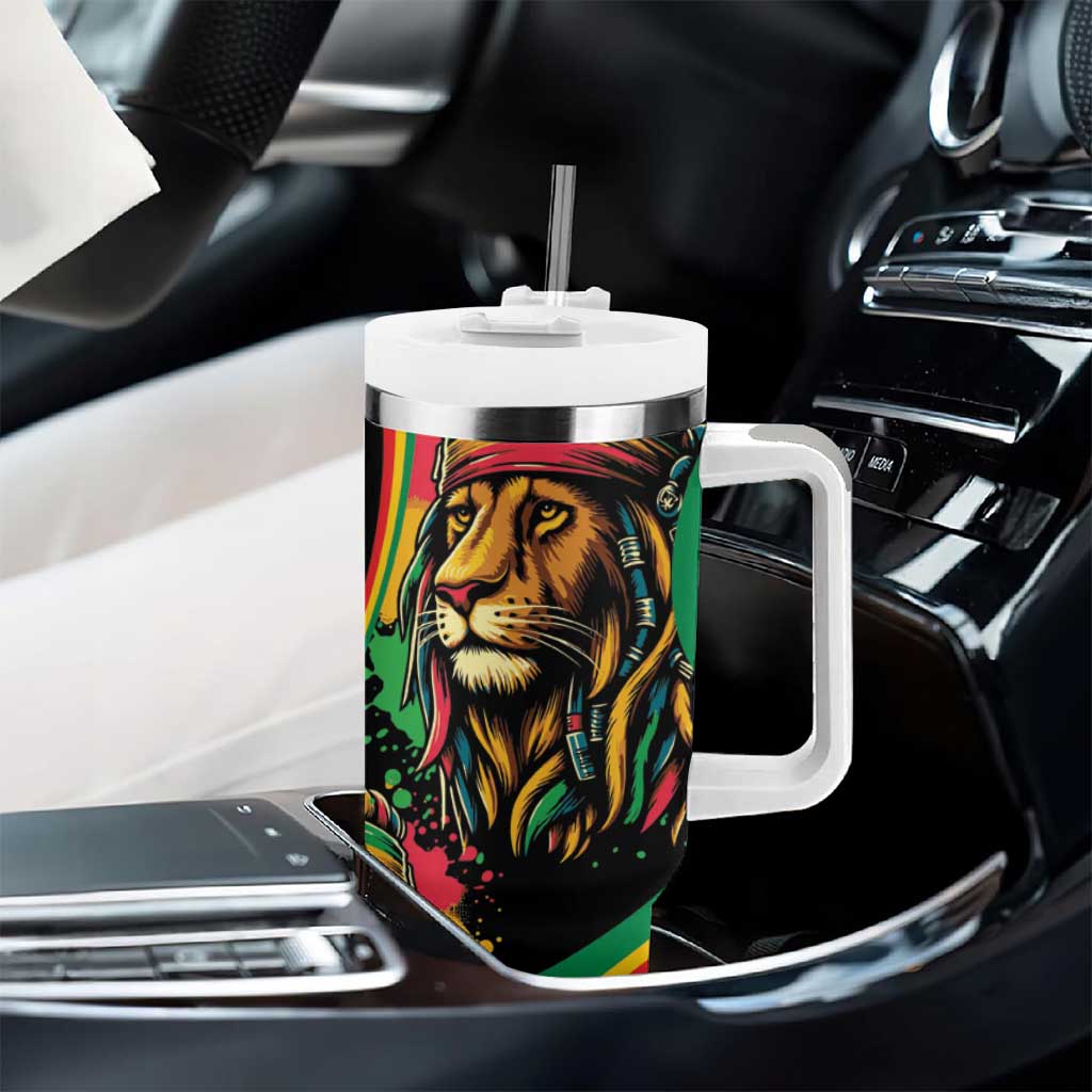 Rastafarian Lion Proud of Jamaica Tumbler With Handle Reggae My Soul - Wonder Print Shop