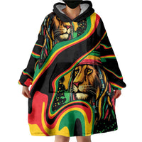 Rastafarian Lion Proud of Jamaica Wearable Blanket Hoodie Reggae My Soul - Wonder Print Shop