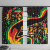 Rastafarian Lion Proud of Jamaica Window Curtain Reggae My Soul - Wonder Print Shop