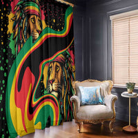 Rastafarian Lion Proud of Jamaica Window Curtain Reggae My Soul - Wonder Print Shop