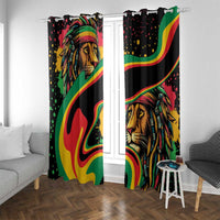 Rastafarian Lion Proud of Jamaica Window Curtain Reggae My Soul - Wonder Print Shop