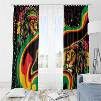 Rastafarian Lion Proud of Jamaica Window Curtain Reggae My Soul - Wonder Print Shop