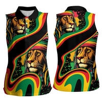Rastafarian Lion Proud of Jamaica Women Sleeveless Polo Shirt Reggae My Soul - Wonder Print Shop