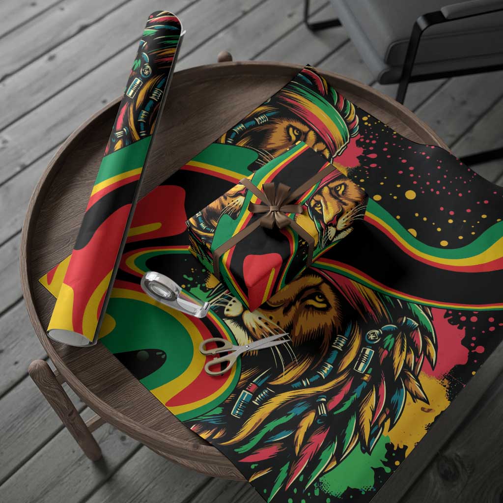Proud Jamaica Rasta Lion Wrapping Paper Reggae My Soul - Wonder Print Shop