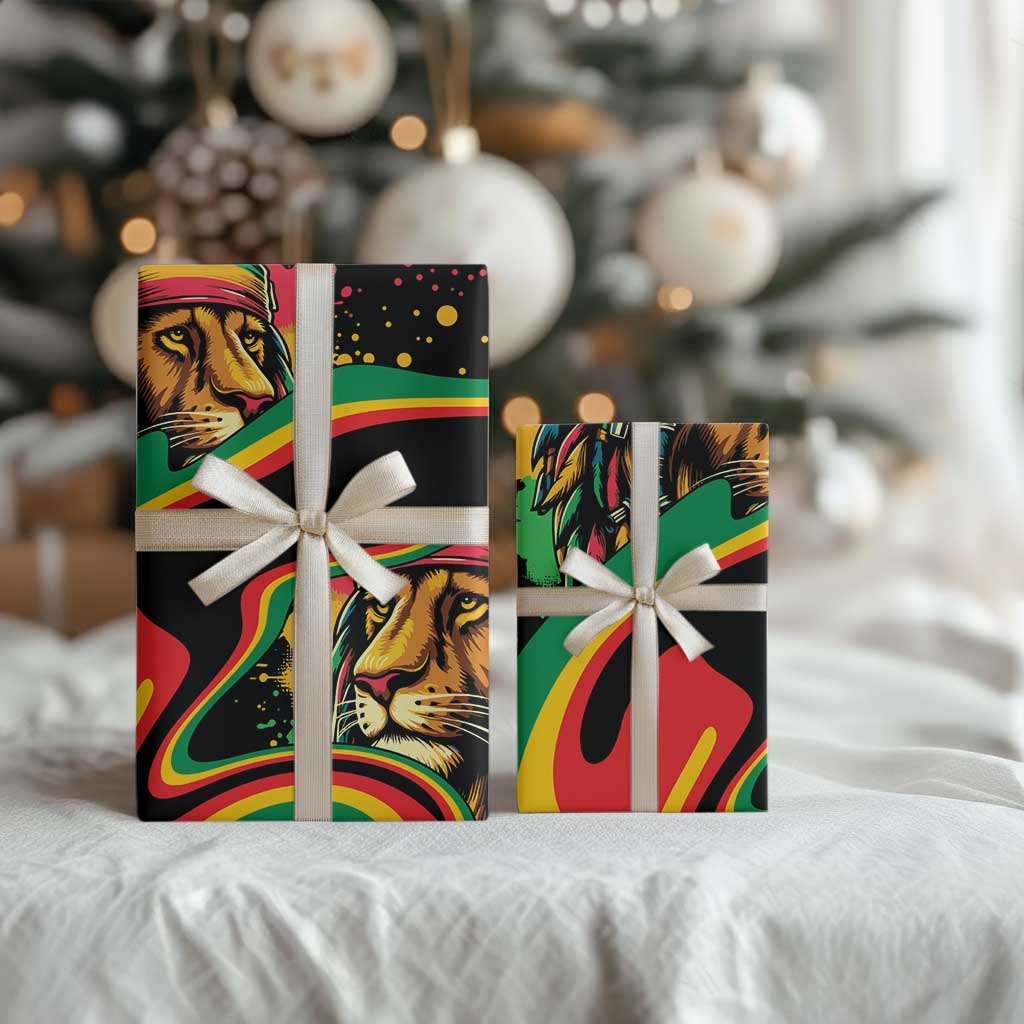 Proud Jamaica Rasta Lion Wrapping Paper Reggae My Soul - Wonder Print Shop