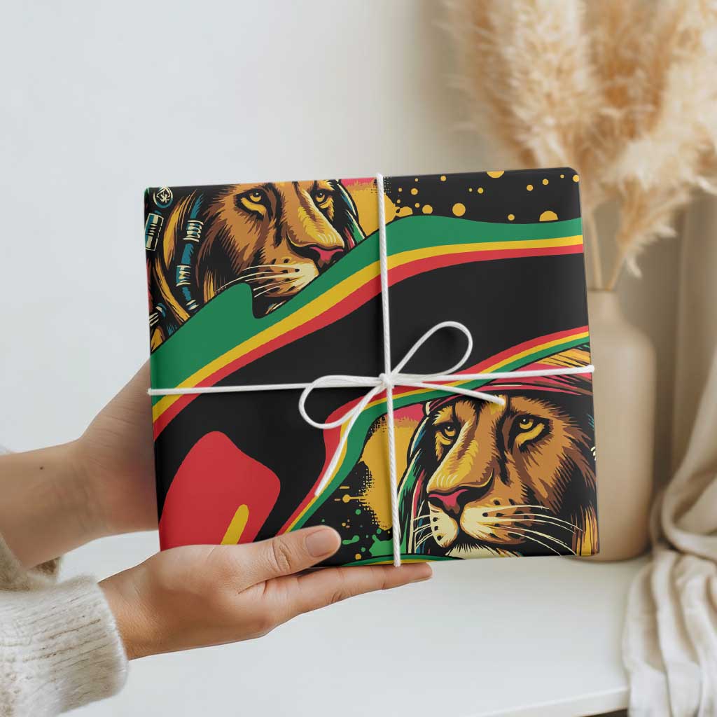 Proud Jamaica Rasta Lion Wrapping Paper Reggae My Soul - Wonder Print Shop