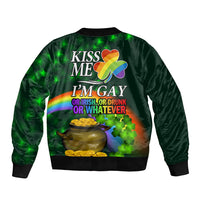 Kiss Me I'm Gay St Patricks Day Bomber Jacket LT9 - Wonder Print Shop