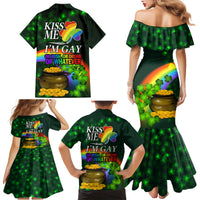 Kiss Me I'm Gay St Patricks Day Family Matching Mermaid Dress and Hawaiian Shirt LT9 - Wonder Print Shop