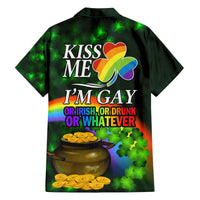Kiss Me I'm Gay St Patricks Day Family Matching Off Shoulder Short Dress and Hawaiian Shirt LT9 - Wonder Print Shop
