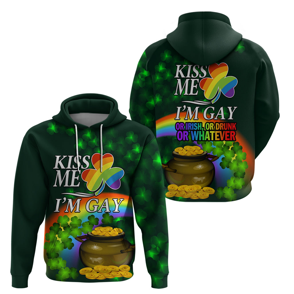 Kiss Me I'm Gay St Patricks Day Zip Hoodie - Wonder Print Shop