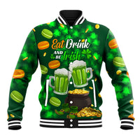 Be Irish St Patricks Day Baseball Jacket Drink Drank Drunk LT9 - Wonder Print Shop