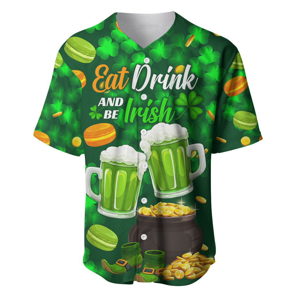 Be Irish St Patricks Day Baseball Jersey Drink Drank Drunk LT9 - Wonder Print Shop