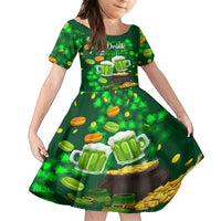 Be Irish St Patricks Day Family Matching Long Sleeve Bodycon Dress and Hawaiian Shirt Drink Drank Drunk LT9 - Wonder Print Shop