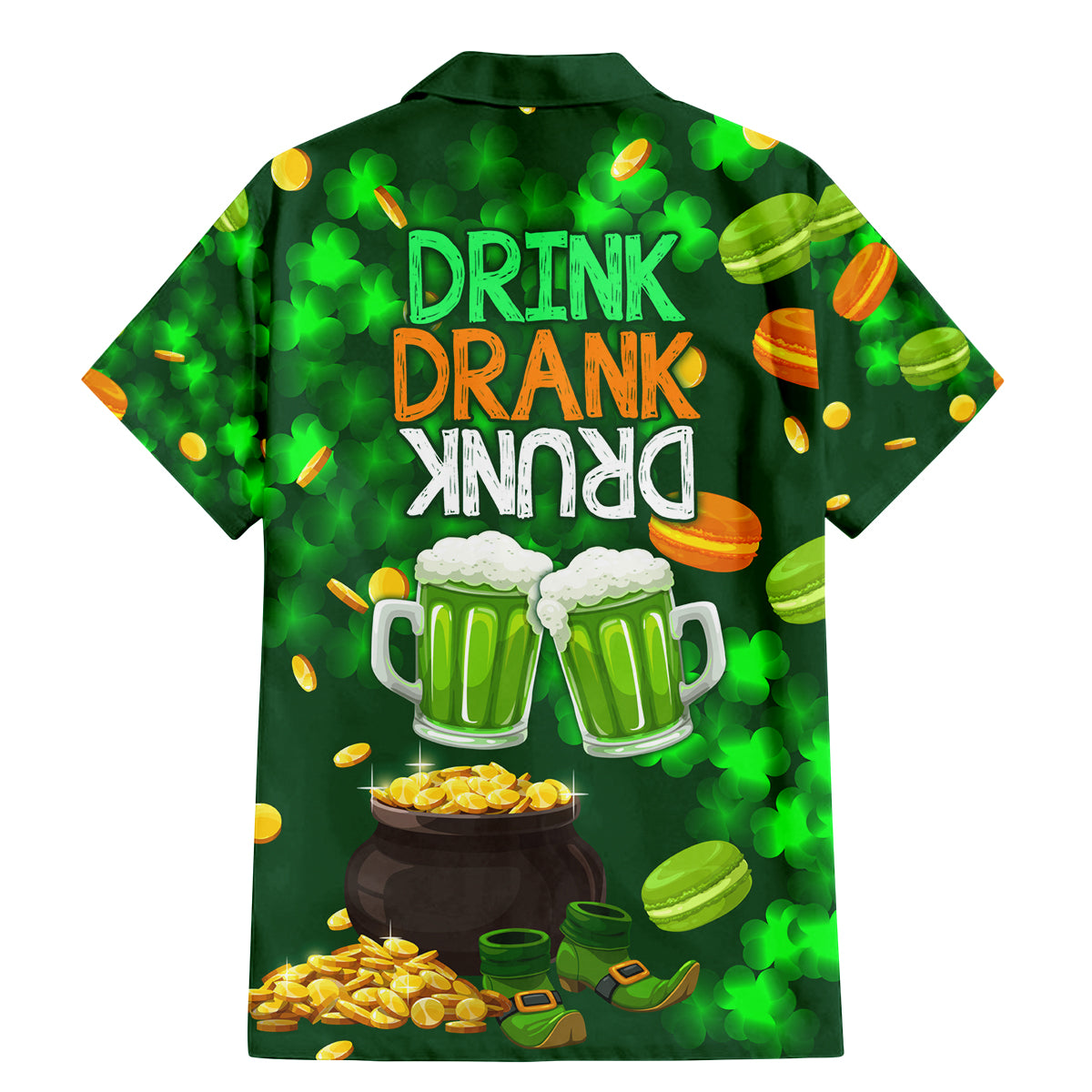 Be Irish St Patricks Day Family Matching Mermaid Dress and Hawaiian Shirt Drink Drank Drunk LT9 - Wonder Print Shop