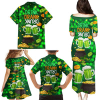Be Irish St Patricks Day Family Matching Puletasi and Hawaiian Shirt Drink Drank Drunk - Wonder Print Shop