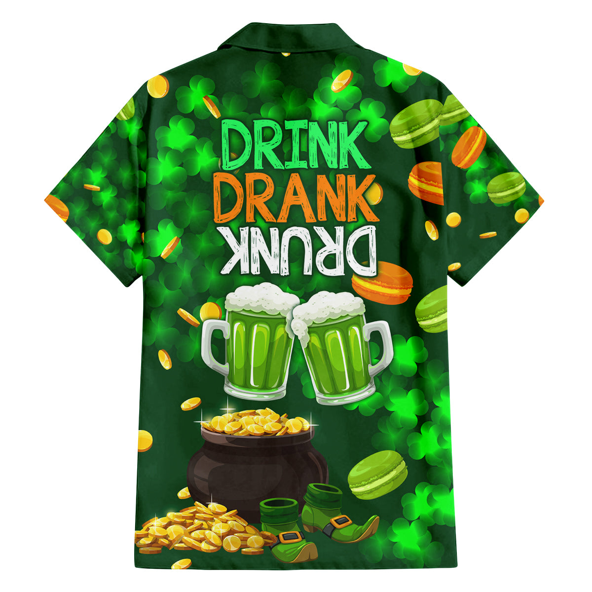 Be Irish St Patricks Day Family Matching Puletasi and Hawaiian Shirt Drink Drank Drunk - Wonder Print Shop
