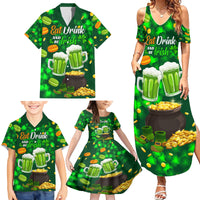 Be Irish St Patricks Day Family Matching Summer Maxi Dress and Hawaiian Shirt Drink Drank Drunk - Wonder Print Shop