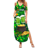 Be Irish St Patricks Day Family Matching Summer Maxi Dress and Hawaiian Shirt Drink Drank Drunk - Wonder Print Shop