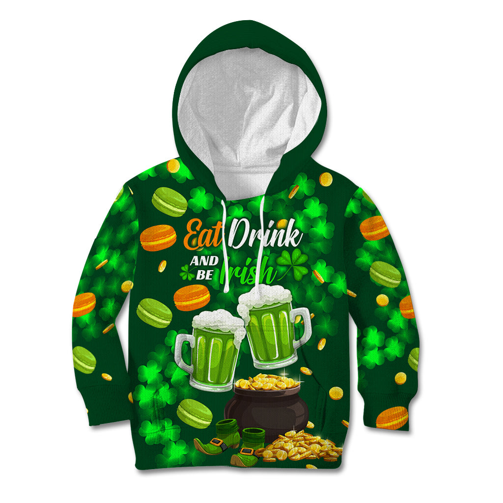 Be Irish St Patricks Day Kid Hoodie Drink Drank Drunk - Wonder Print Shop