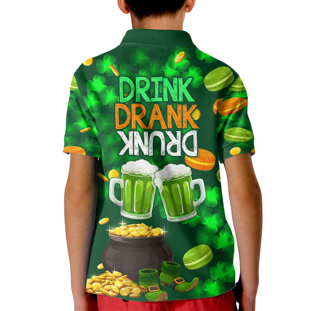 Be Irish St Patricks Day Kid Polo Shirt Drink Drank Drunk - Wonder Print Shop