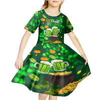 Be Irish St Patricks Day Kid Short Sleeve Dress Drink Drank Drunk - Wonder Print Shop