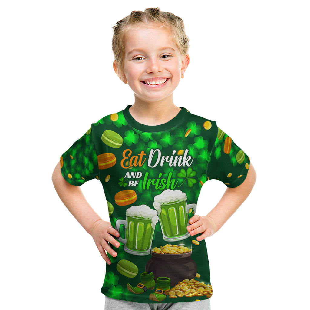 Be Irish St Patricks Day Kid T Shirt Drink Drank Drunk - Wonder Print Shop