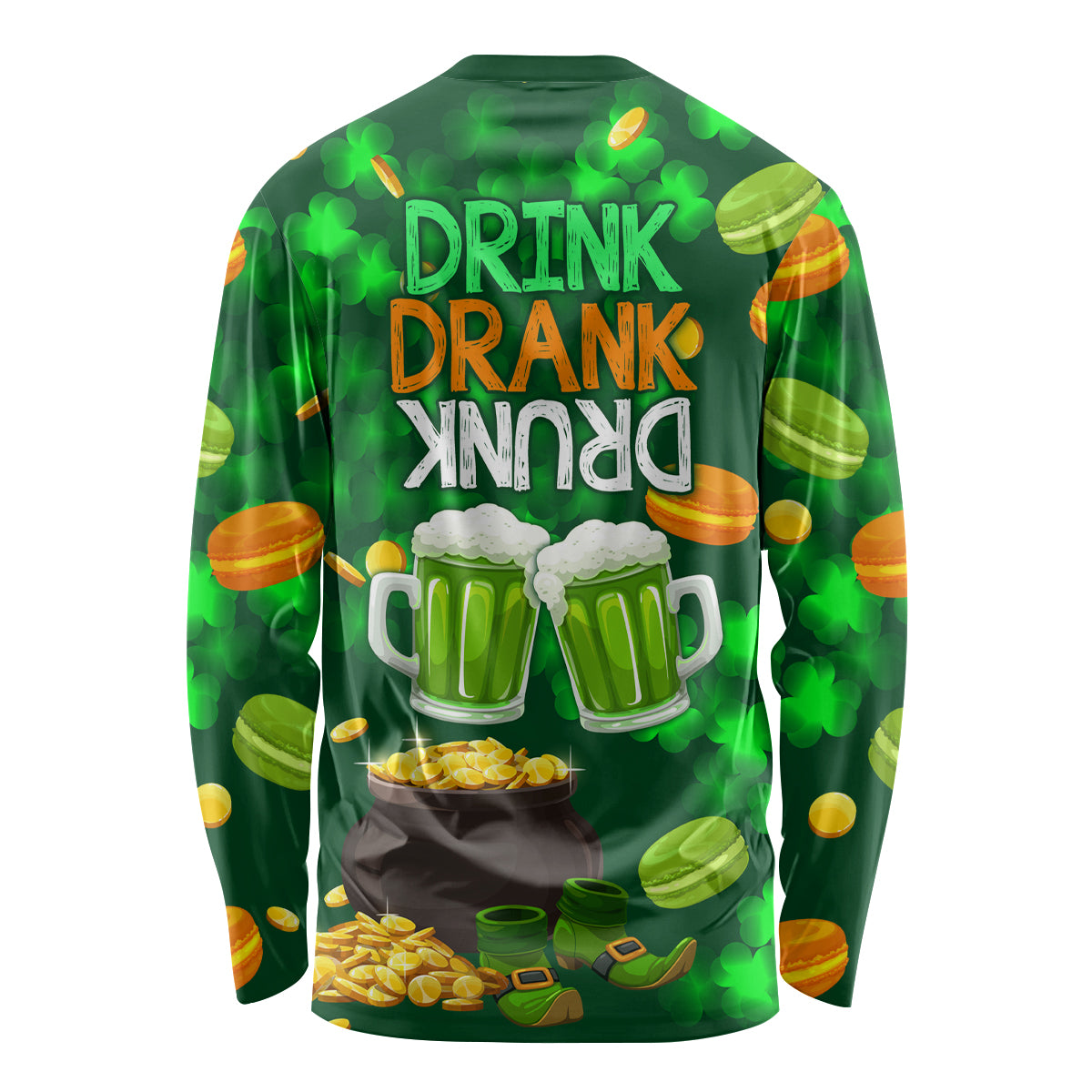 Be Irish St Patricks Day Long Sleeve Shirt Drink Drank Drunk - Wonder Print Shop