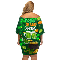 Be Irish St Patricks Day Off Shoulder Short Dress Drink Drank Drunk - Wonder Print Shop
