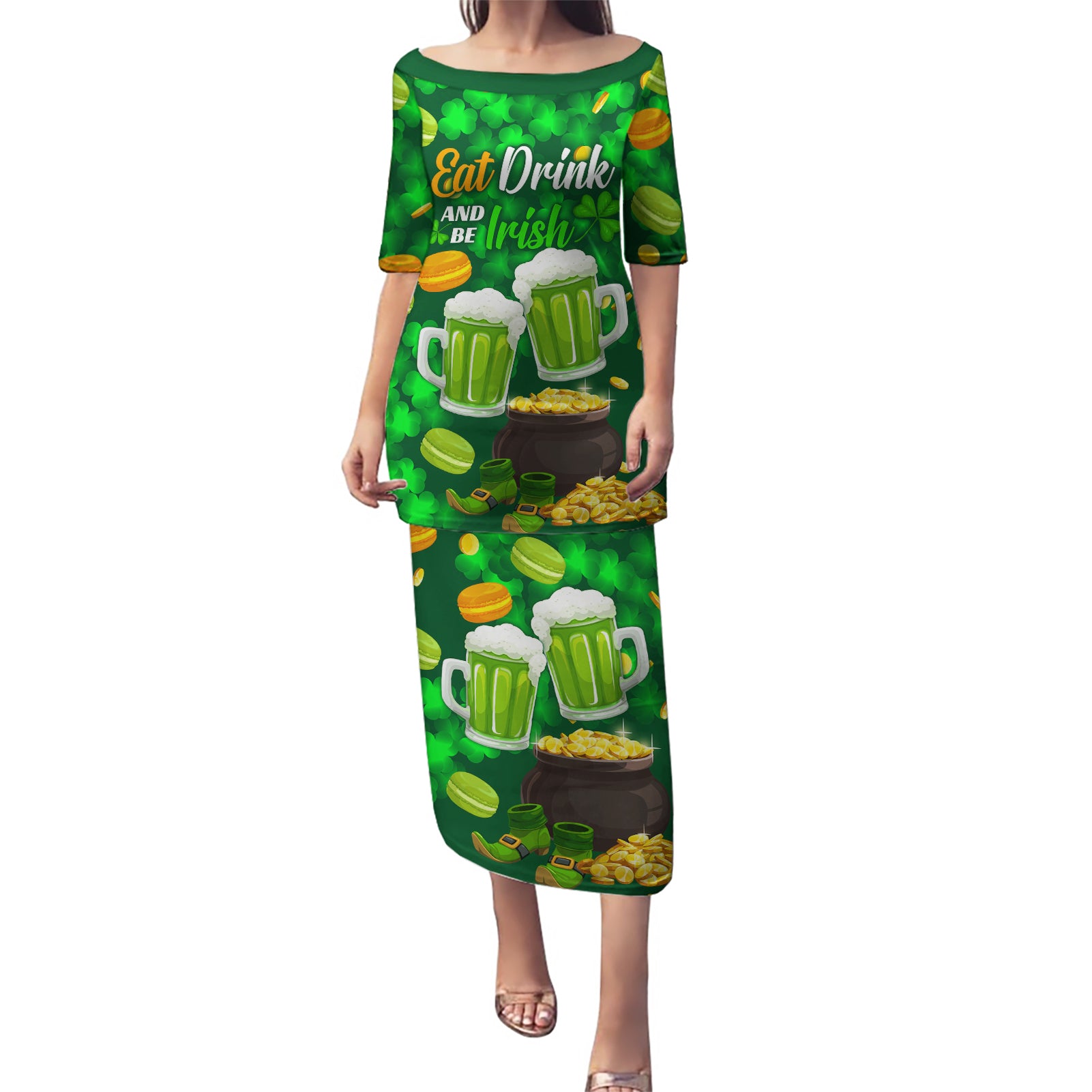 Be Irish St Patricks Day Puletasi Drink Drank Drunk - Wonder Print Shop