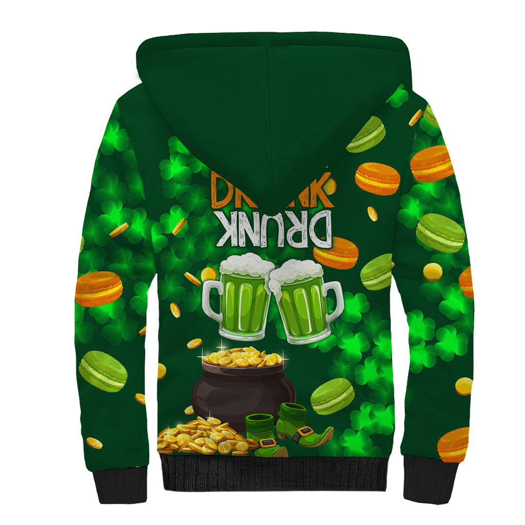 Be Irish St Patricks Day Sherpa Hoodie Drink Drank Drunk - Wonder Print Shop