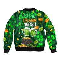 Be Irish St Patricks Day Sleeve Zip Bomber Jacket Drink Drank Drunk - Wonder Print Shop